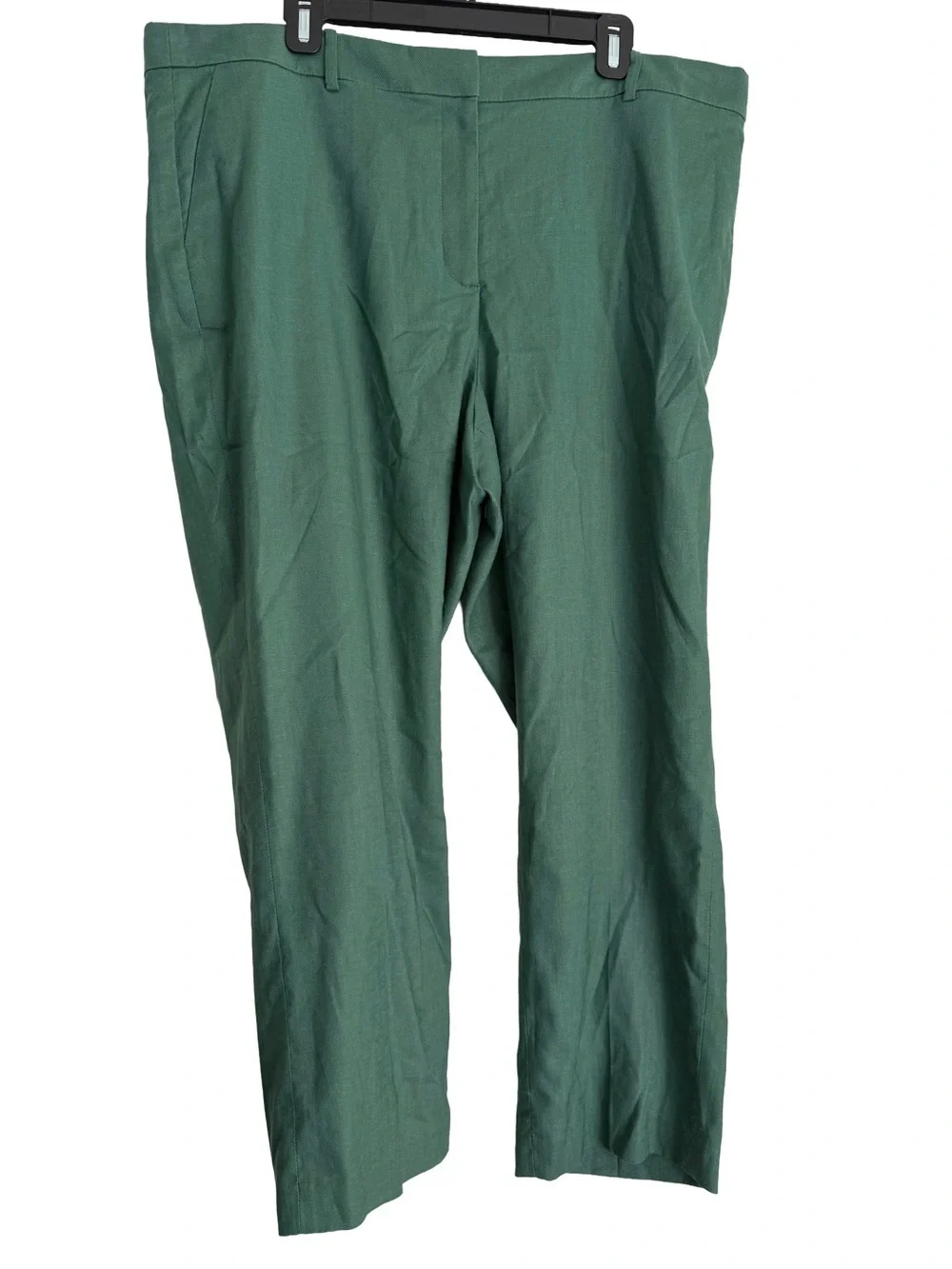 J.Crew Kallie Pants Womens Linen Blend Straight Leg Lined Lamppost Green Size 20